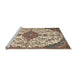 Sideview of Machine Washable Traditional Sepia Brown Rug, wshtr4056