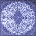 Square Persian Blue Traditional Rug, tr4056blu