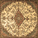 Square Persian Brown Traditional Rug, tr4056brn