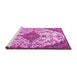 Sideview of Machine Washable Persian Pink Traditional Rug, wshtr4056pnk