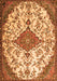 Serging Thickness of Machine Washable Persian Orange Traditional Area Rugs, wshtr4056org