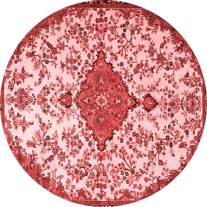 Machine Washable Persian Red Traditional Rug, wshtr4056red