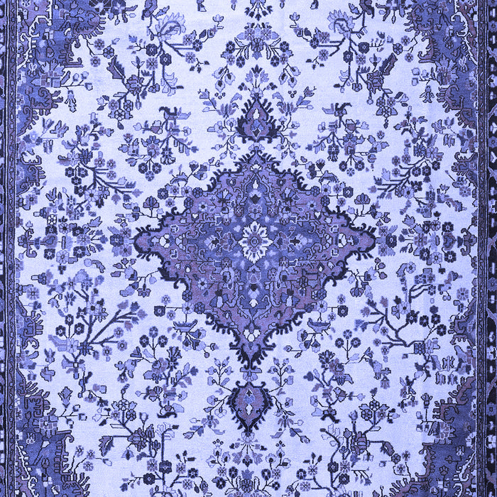 Machine Washable Persian Blue Traditional Rug, wshtr4056blu