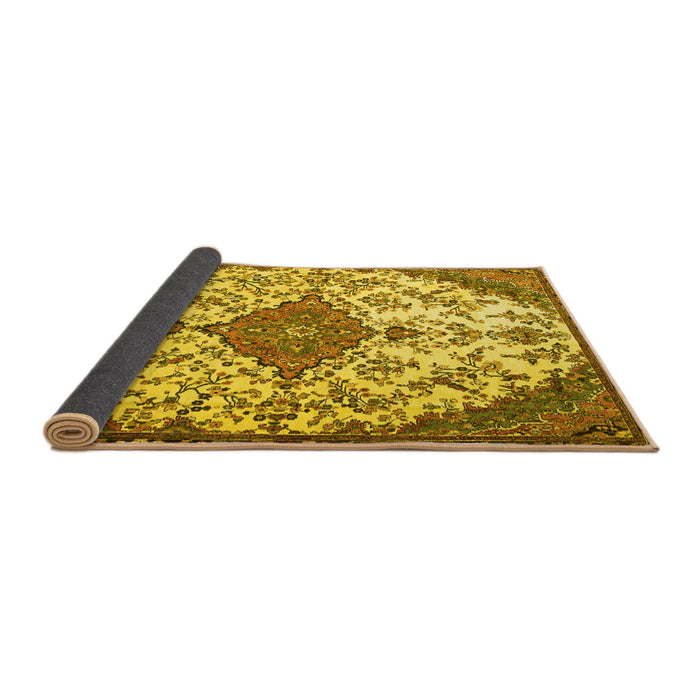 Sideview of Persian Yellow Traditional Rug, tr4056yw