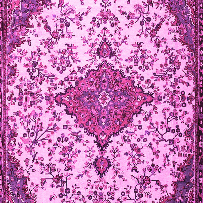 Machine Washable Persian Pink Traditional Rug, wshtr4056pnk