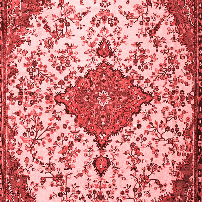 Machine Washable Persian Red Traditional Rug, wshtr4056red