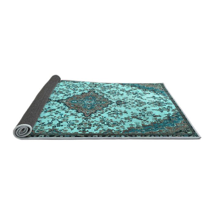Sideview of Persian Light Blue Traditional Rug, tr4056lblu