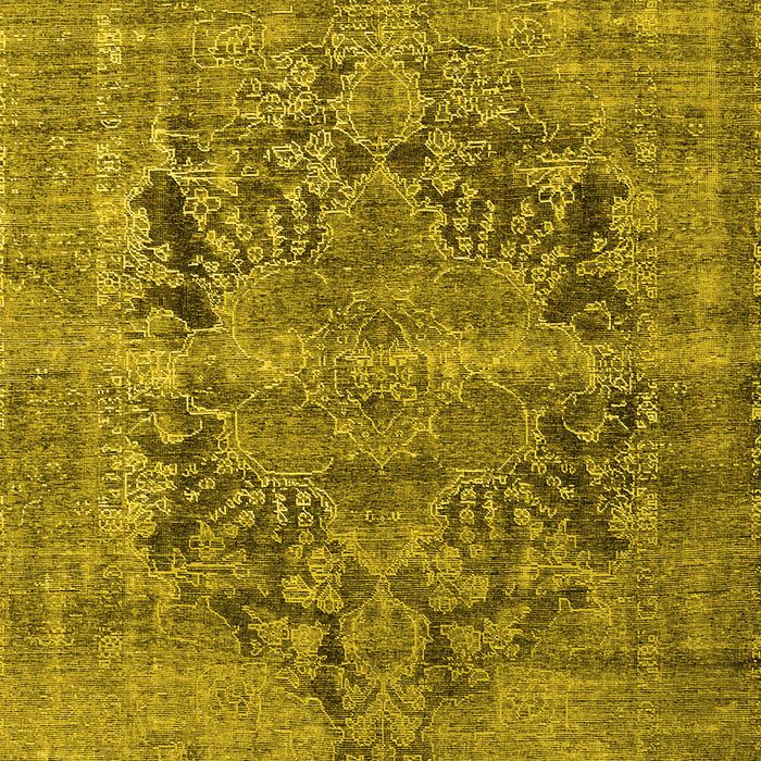 Machine Washable Persian Yellow Traditional Rug, wshtr4057yw