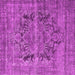 Square Machine Washable Persian Pink Traditional Rug, wshtr4057pnk