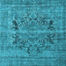 Square Persian Light Blue Traditional Rug, tr4057lblu