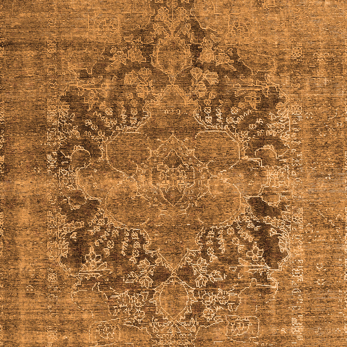 Serging Thickness of Machine Washable Persian Orange Traditional Area Rugs, wshtr4057org