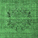 Square Persian Emerald Green Traditional Rug, tr4057emgrn