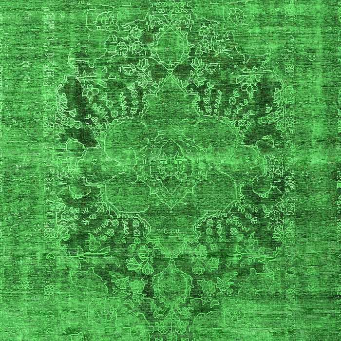 Serging Thickness of Machine Washable Persian Green Traditional Area Rugs, wshtr4057grn
