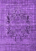 Machine Washable Persian Purple Traditional Area Rugs, wshtr4057pur