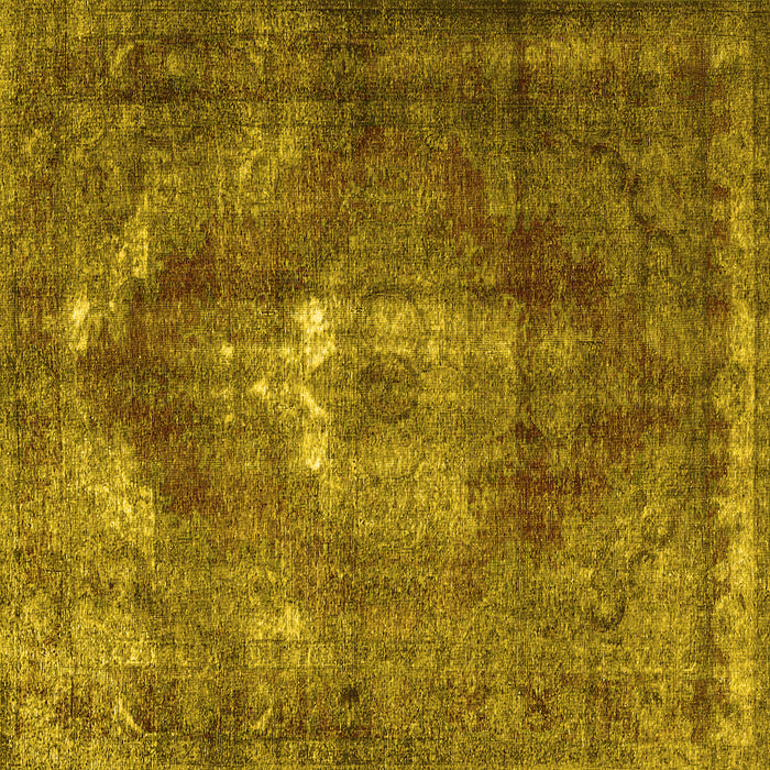 Square Persian Yellow Traditional Rug, tr4058yw