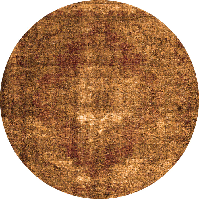 Square Persian Orange Traditional Rug, tr4058org