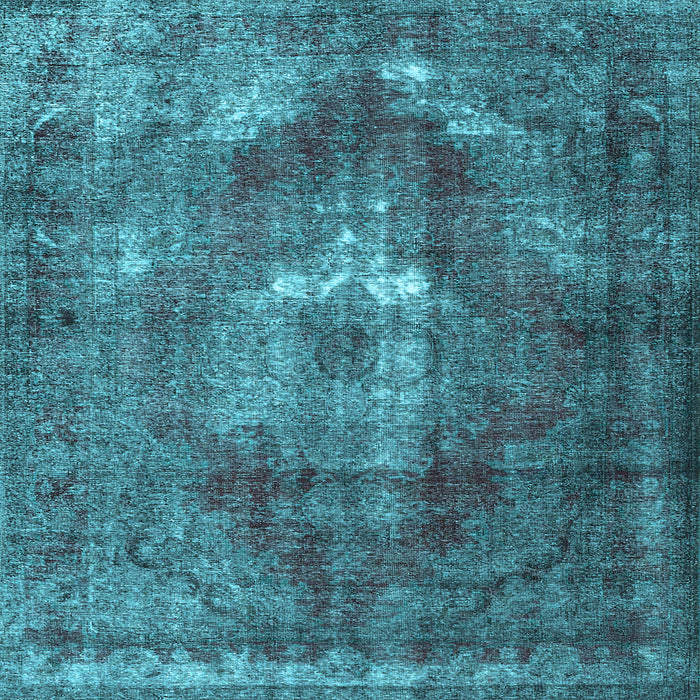 Square Machine Washable Persian Light Blue Traditional Rug, wshtr4058lblu