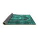 Sideview of Persian Turquoise Traditional Rug, tr4058turq