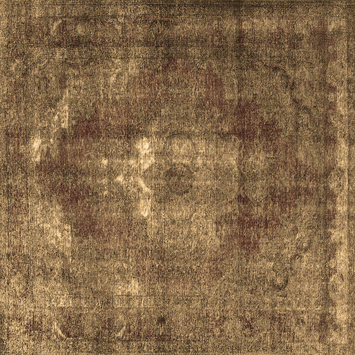 Square Machine Washable Persian Brown Traditional Rug, wshtr4058brn