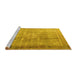 Sideview of Machine Washable Persian Yellow Traditional Rug, wshtr4059yw