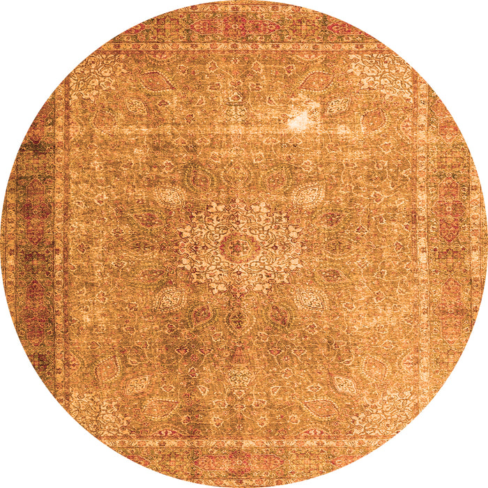 Machine Washable Persian Orange Traditional Area Rugs, wshtr4059org