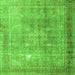 Serging Thickness of Persian Green Traditional Rug, tr4059grn