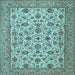 Square Persian Light Blue Traditional Rug, tr405lblu