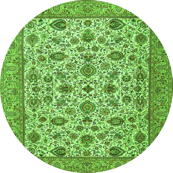 Machine Washable Persian Green Traditional Area Rugs, wshtr405grn