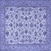 Square Persian Blue Traditional Rug, tr405blu