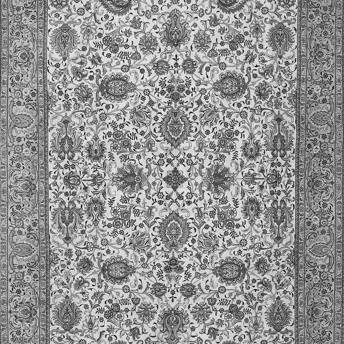 Serging Thickness of Machine Washable Persian Gray Traditional Rug, wshtr405gry