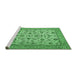 Sideview of Machine Washable Persian Emerald Green Traditional Area Rugs, wshtr405emgrn