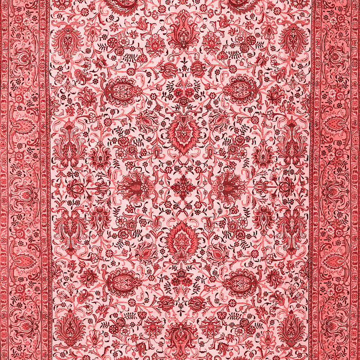 Machine Washable Persian Red Traditional Rug, wshtr405red