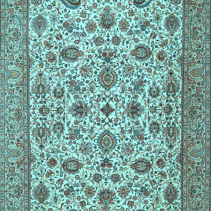 Machine Washable Persian Light Blue Traditional Rug, wshtr405lblu