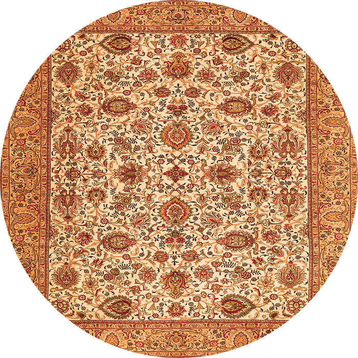 Machine Washable Persian Orange Traditional Area Rugs, wshtr405org