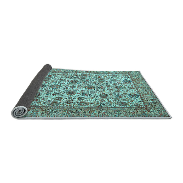 Sideview of Persian Light Blue Traditional Rug, tr405lblu