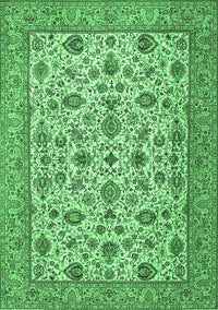 Persian Emerald Green Traditional Rug, tr405emgrn