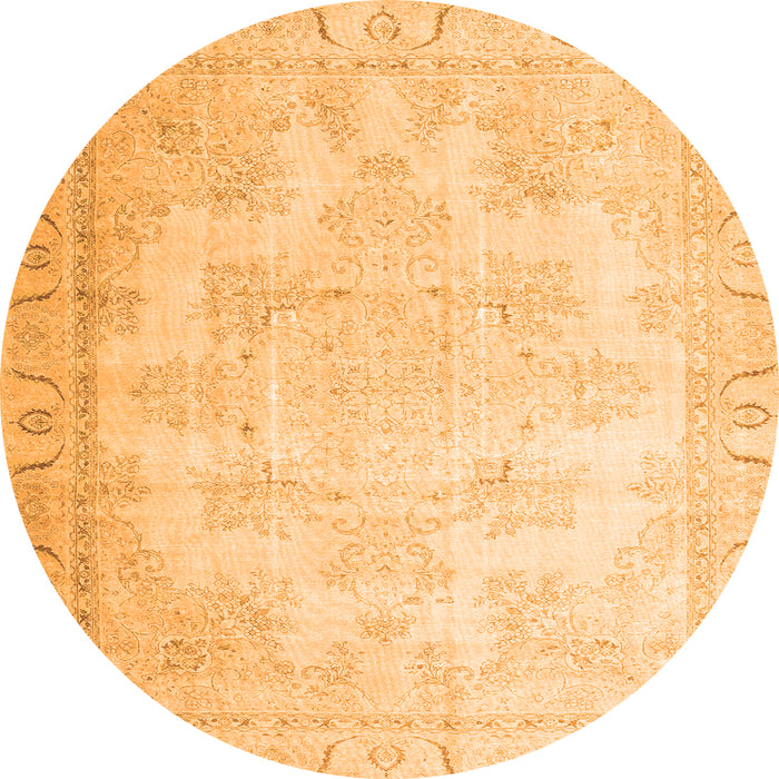 Square Persian Orange Traditional Rug, tr4060org