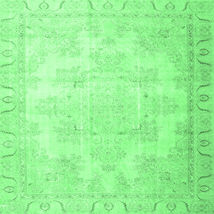 Square Persian Emerald Green Traditional Rug, tr4060emgrn