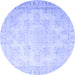 Round Persian Blue Traditional Rug, tr4060blu
