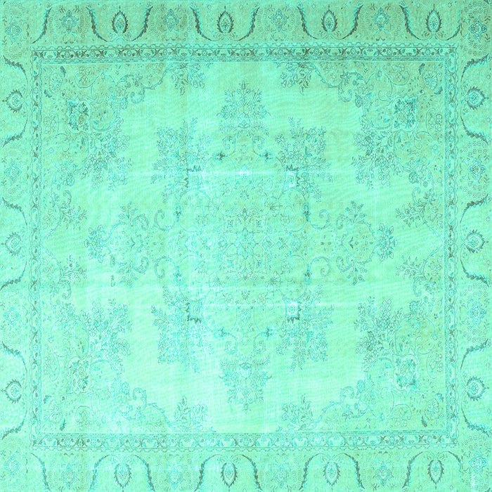 Square Persian Turquoise Traditional Rug, tr4060turq