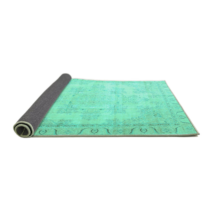 Sideview of Persian Turquoise Traditional Rug, tr4060turq