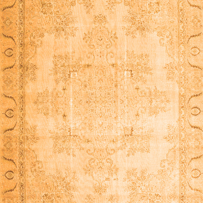 Serging Thickness of Machine Washable Persian Orange Traditional Area Rugs, wshtr4060org