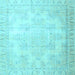 Square Persian Light Blue Traditional Rug, tr4060lblu