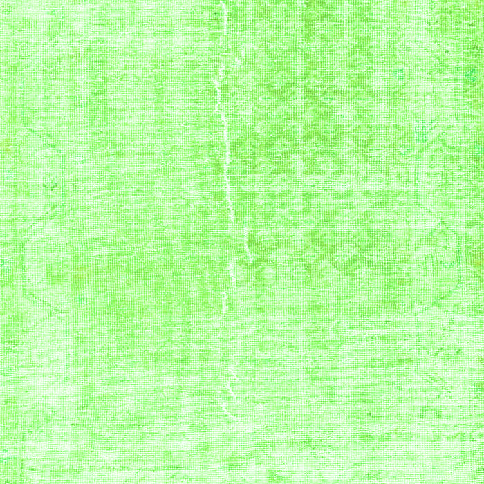 Round Machine Washable Persian Green Traditional Area Rugs, wshtr4061grn