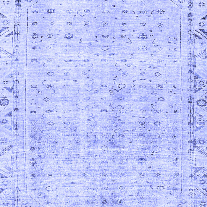 Machine Washable Persian Blue Traditional Rug, wshtr4062blu