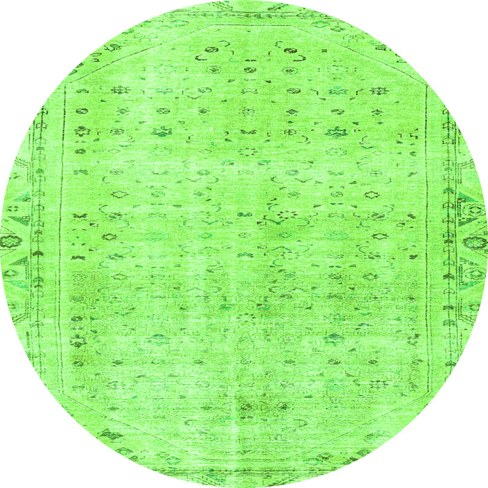 Square Persian Green Traditional Rug, tr4062grn