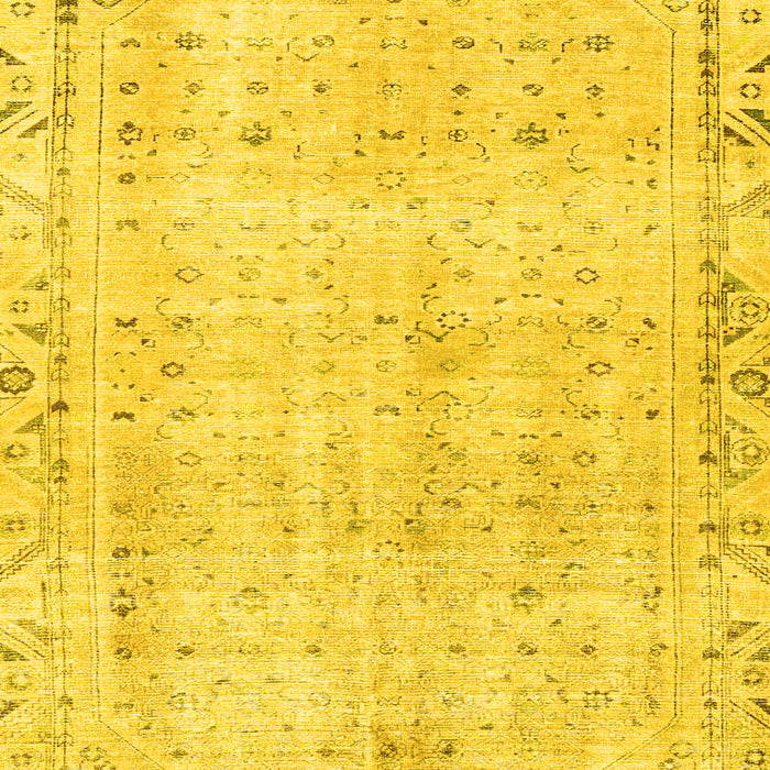 Machine Washable Persian Yellow Traditional Rug, wshtr4062yw