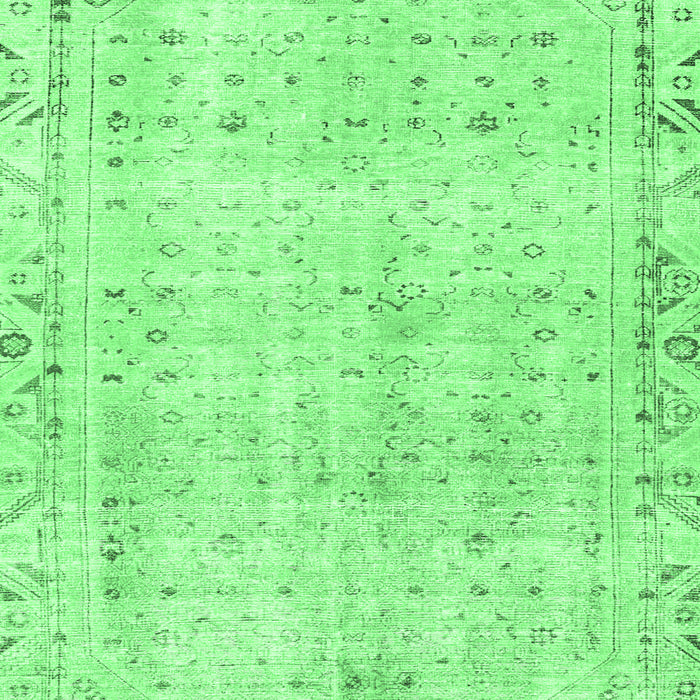 Machine Washable Persian Emerald Green Traditional Area Rugs, wshtr4062emgrn