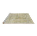 Sideview of Machine Washable Traditional Khaki Gold Rug, wshtr4063