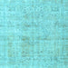 Square Persian Light Blue Traditional Rug, tr4063lblu